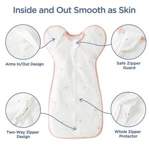 DUOMIAOMIAO Baby Transition Swaddle Blanket Rainbows Print Size 3-6 Months NEW
